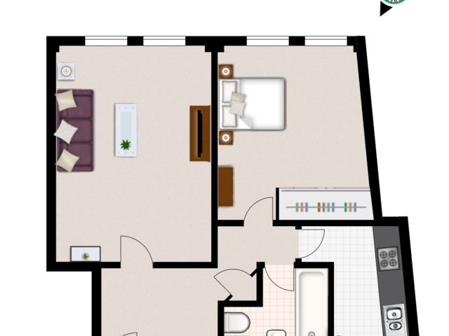 Fully Furnished 1 Bedroom Apartment to rent in Kensington near Harrods, London SW3.