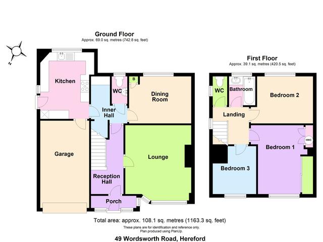 Floor Plan 49 Wordsworth Road, Hereford HR4 0QB