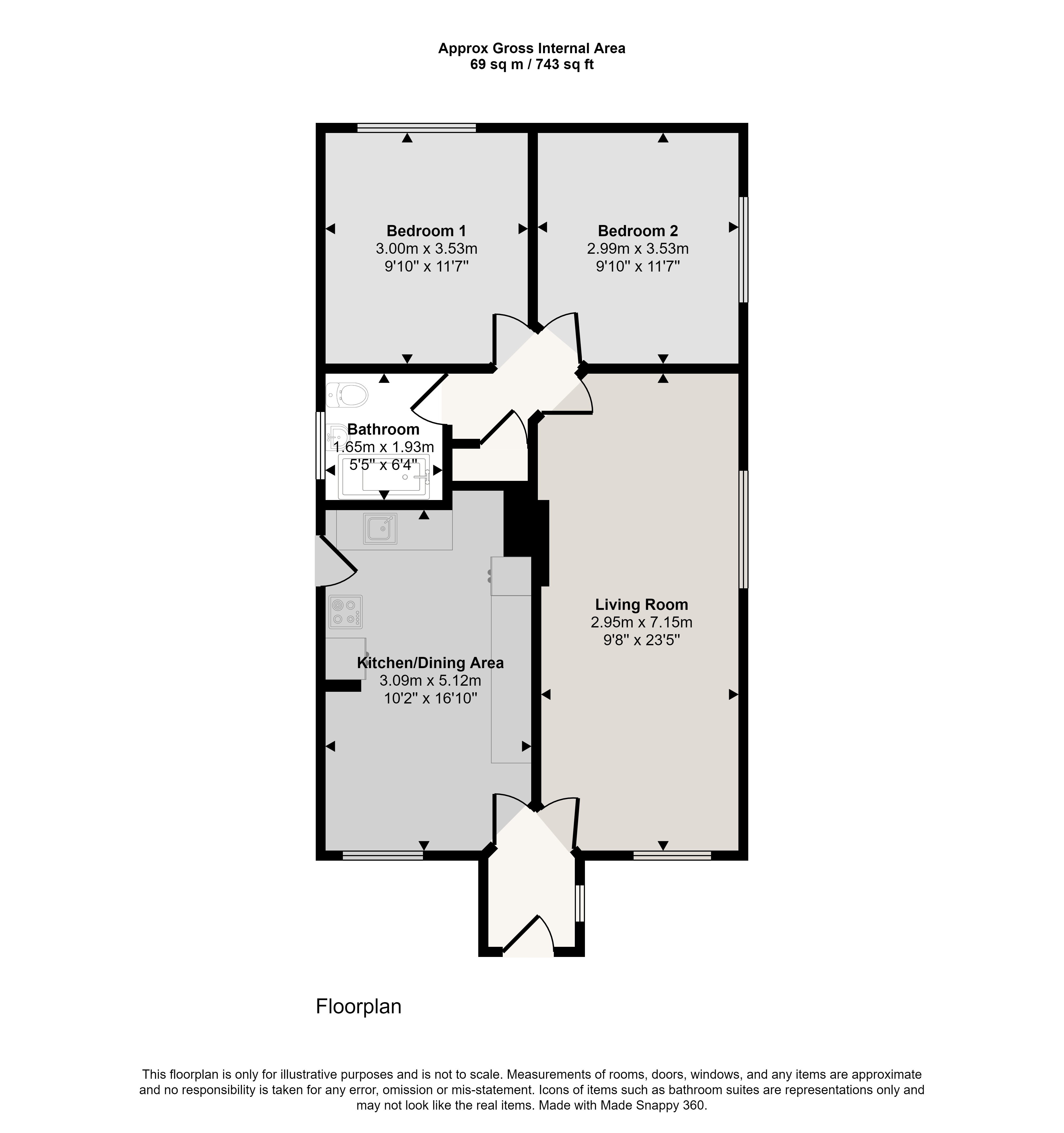 Chantek, Barrack Hill, Hythe, Kent floorplan