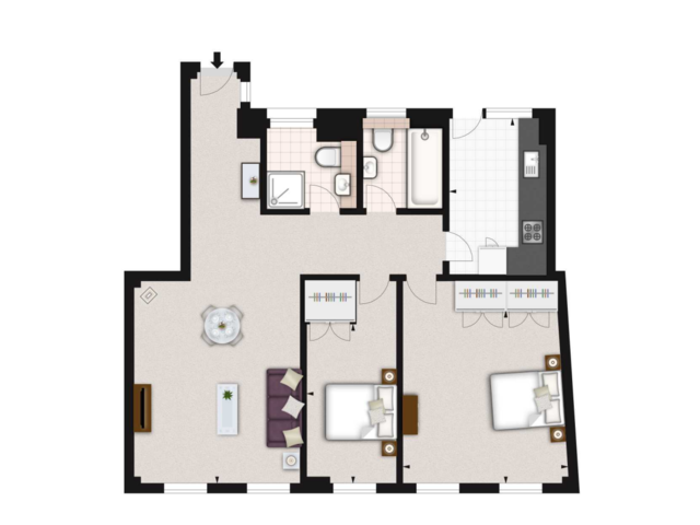 Fulham Road Apartment Floor Plan