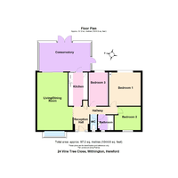 Floor Plan 24 Vine Tree Close, Withington HR1 3QW