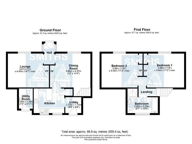 Rhymes Cottage, Malswick, Newent - all floors (1).JPG