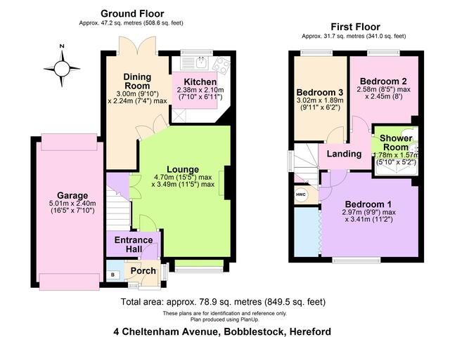 Floor Plan 4 Cheltenham Avenue, Bobblestock, Hereford HR4 9TQ