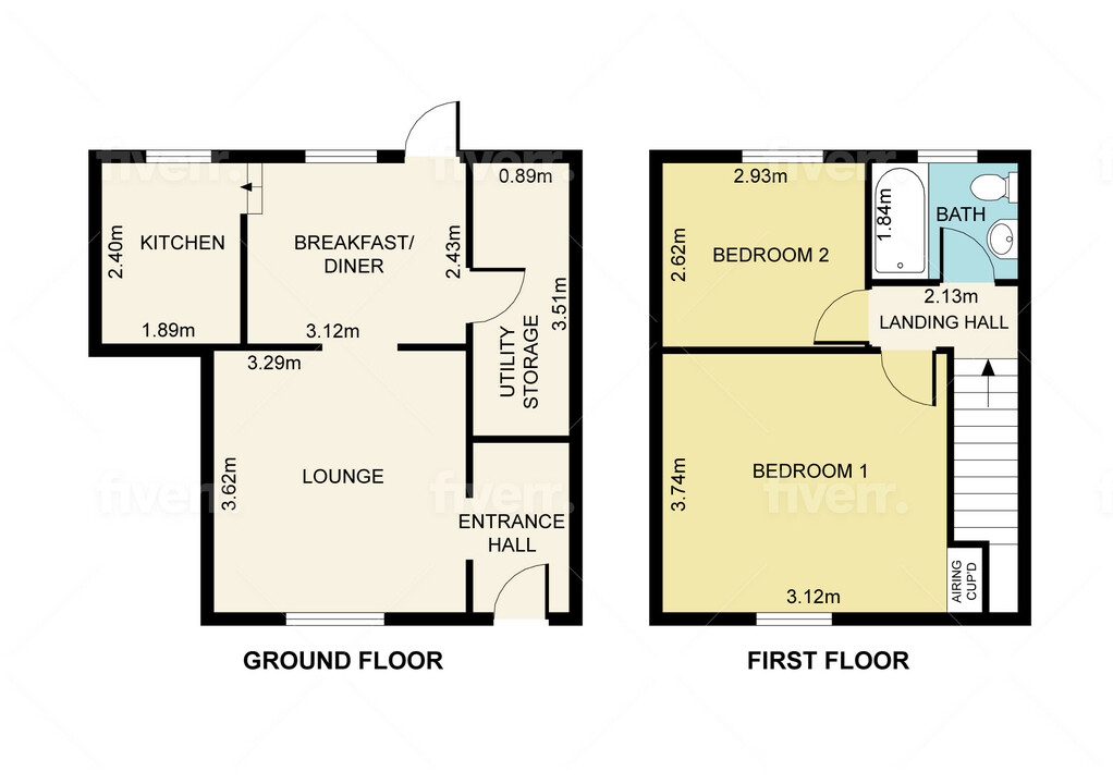 1 Lynches Cottages - floorplan