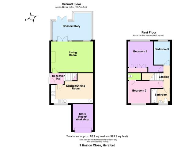 Floor Plan 9 Haston Close, Hereford HR4 0RX